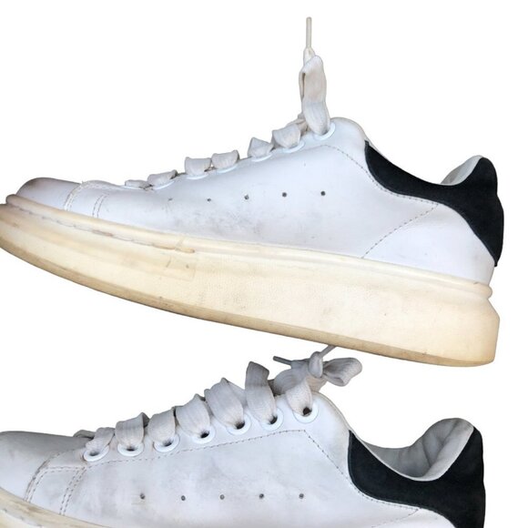 Alexander Mcqueen White & Black Oversized Sneakers Size 8 - Picture 11 of 13